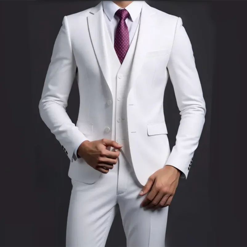 3-Piece Executive Suit Set — Blazer, Waistcoat & Trousers