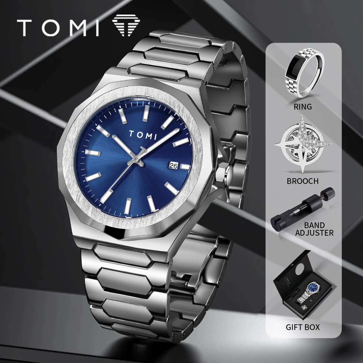 TOMI Luxury Gift Set — Premium Watch & Accessories