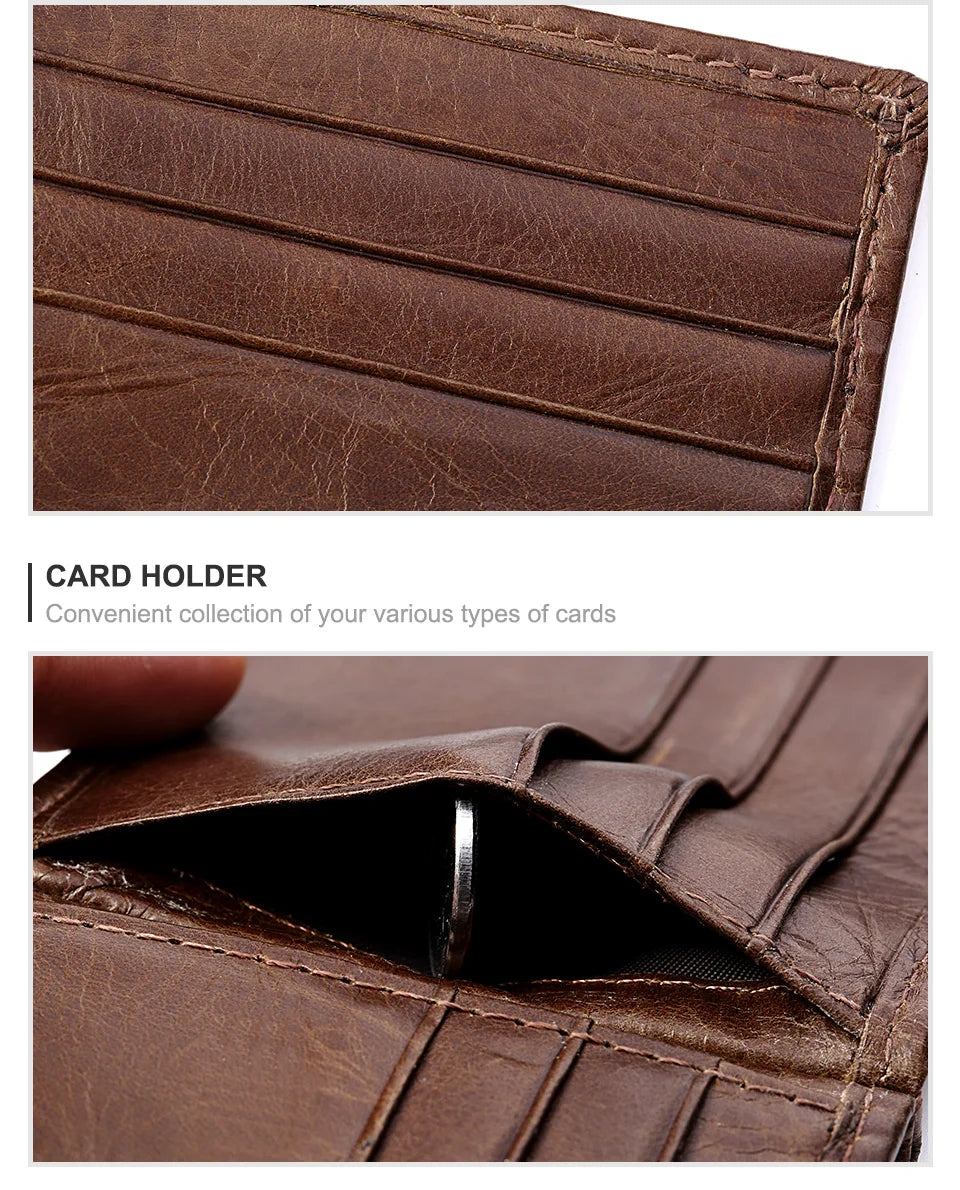 Genuine Leather Money Clip Wallet