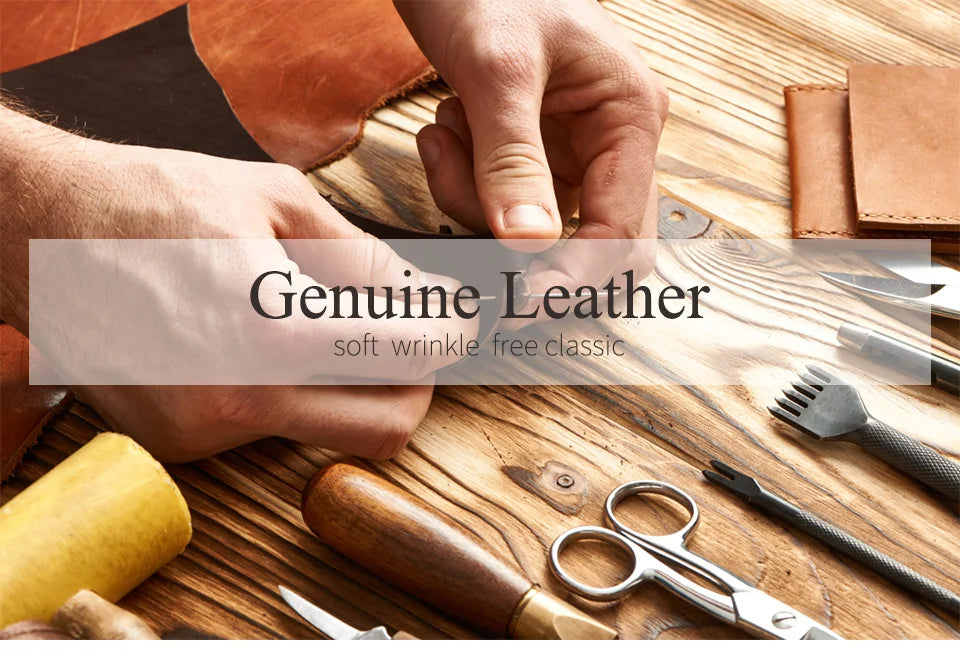 Genuine Leather Money Clip Wallet