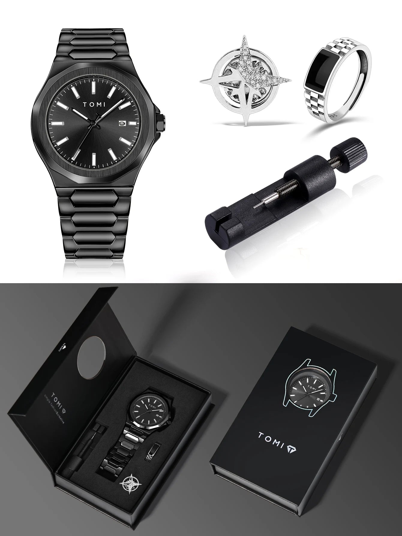 TOMI Luxury Gift Set — Premium Watch & Accessories