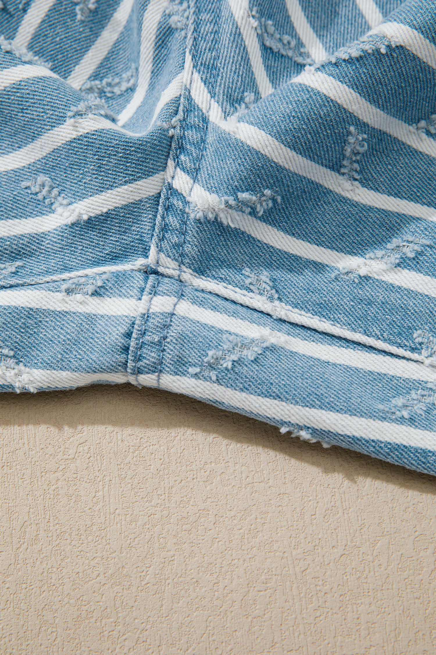 Myosotis Striped Denim Wide-Leg Overalls