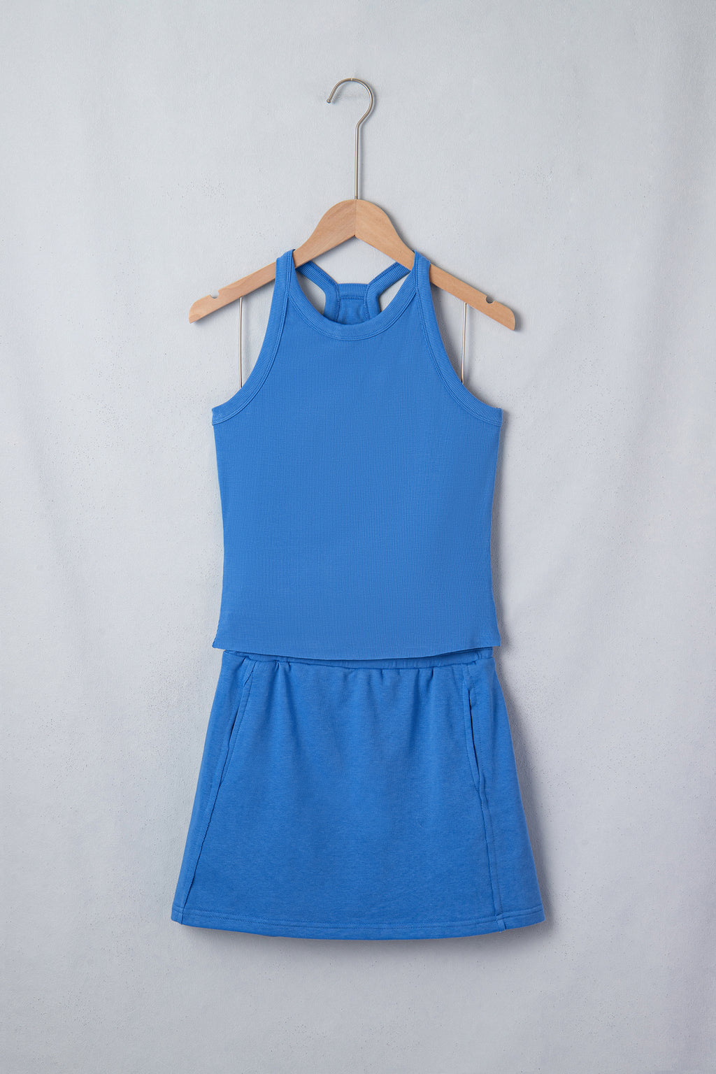 Sky Blue Tank Top & Skort Set