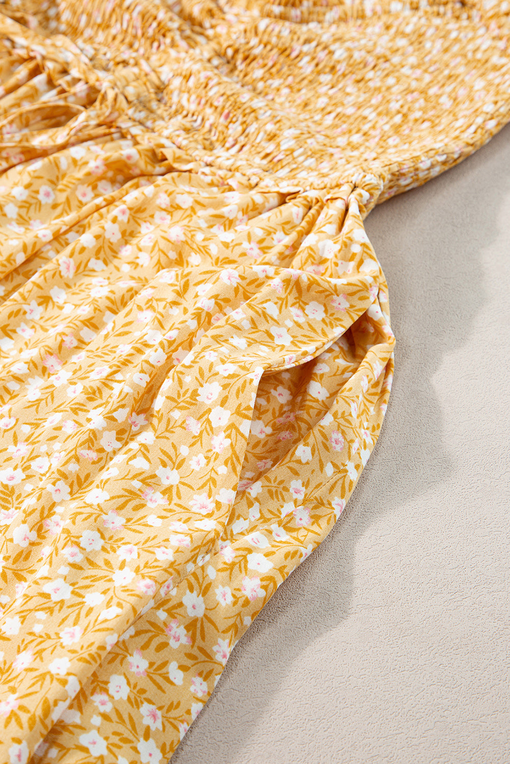 Golden Bloom Maxi Dress