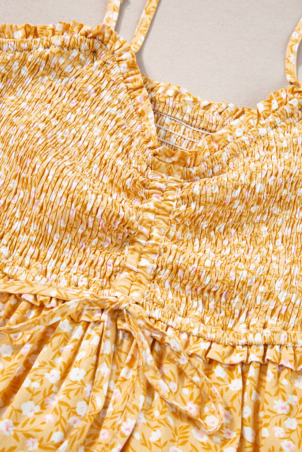Golden Bloom Maxi Dress